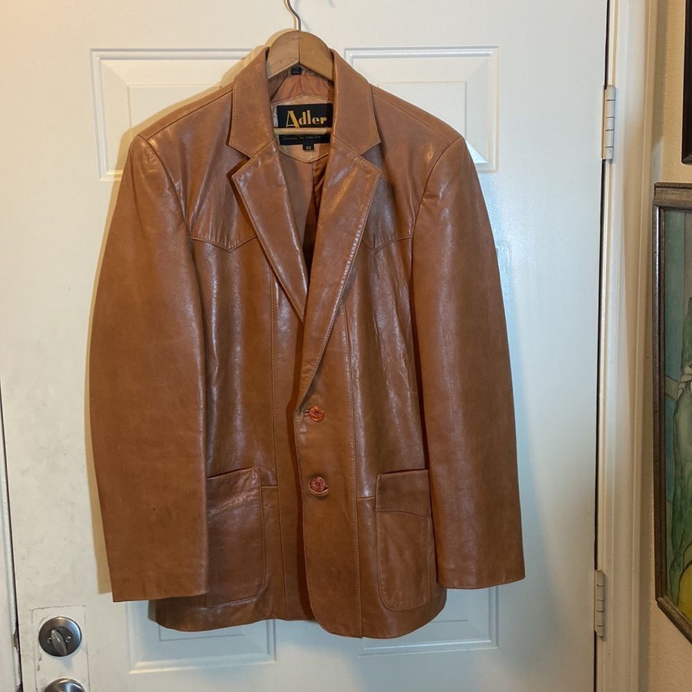 Adler Leather Mfg . Co NEN Jacket Size 42